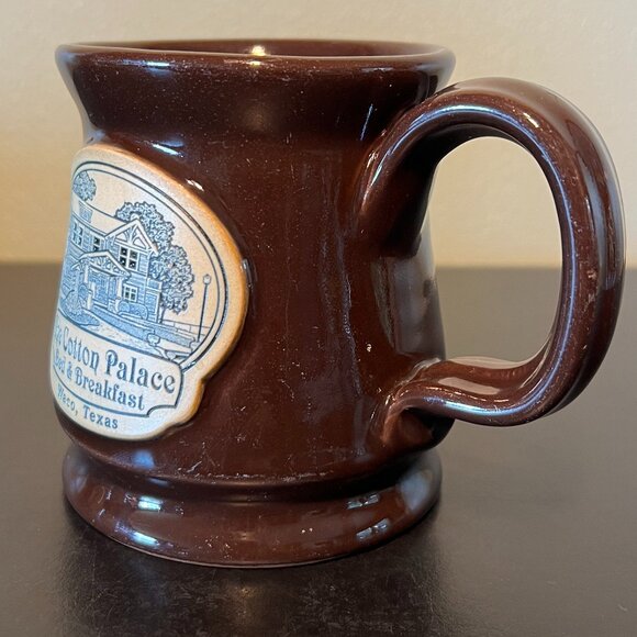 DENEEN POTTERY Handcrafted Mug THE COTTON PALACE BED & BREAKFAST Waco, Texas - Picture 5 of 13